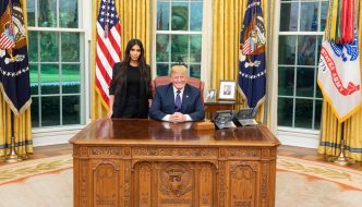 President Donald Trump and Kim Kardashian