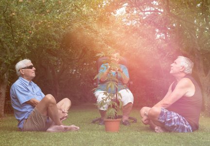 Seniors Relaxing with Cannabis
