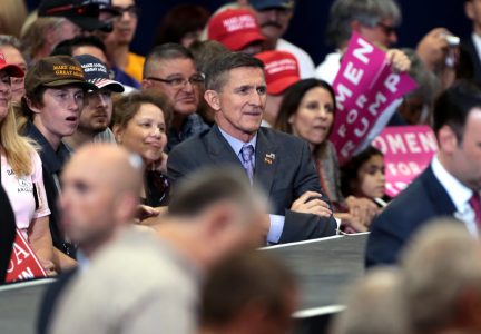 Michael Flynn at a campaign rally for Donald Trump